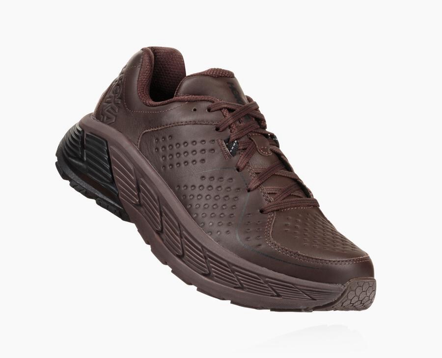 Hoka One One Løbesko Herre - Gaviota Læder - Brune - 518093JOL